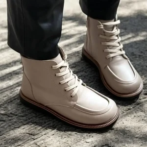 Brown Leather Winter Boots Handmade Anatomical Ankle Boots